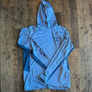 Salt Life Blue Hoodie Mens Large